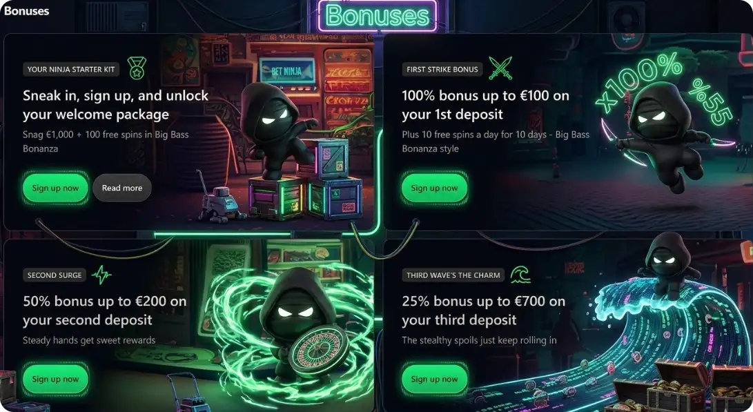 BetNinja Casino Bonuses